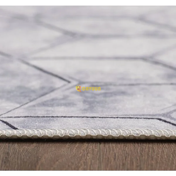 Ковер Carpettex Gray Tones Cube Tile Patterned Runner для кухни, гостиной, цифровой печати, моющийся Стамбул - изображение 7