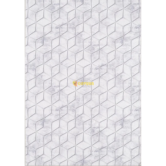 Ковер Carpettex Gray Tones Cube Tile Patterned Runner для кухни, гостиной, цифровой печати, моющийся Стамбул - изображение 4