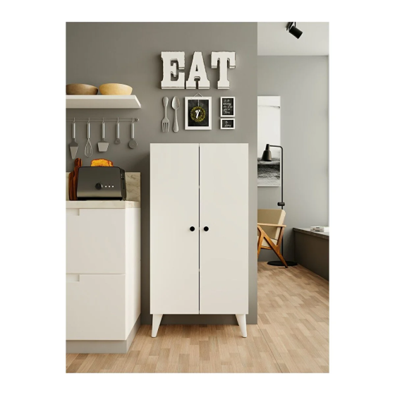 Montenero Multi-Purpose Cabinet Glossy White Kitchen Bathroom Hall Shelf Covered Cabinet 02 Istanbul