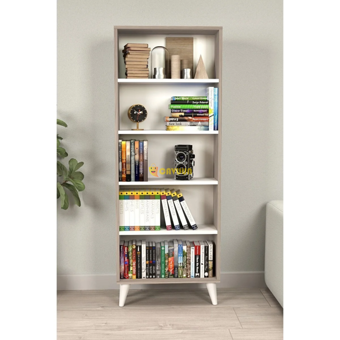 Montenero Bookcase Cordoba - глянцевый белый 5-ти полок открытый книжный шкаф Cordoba Стамбул - изображение 2