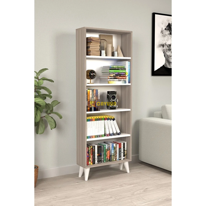 Montenero Bookcase Cordoba - глянцевый белый 5-ти полок открытый книжный шкаф Cordoba Стамбул - изображение 1