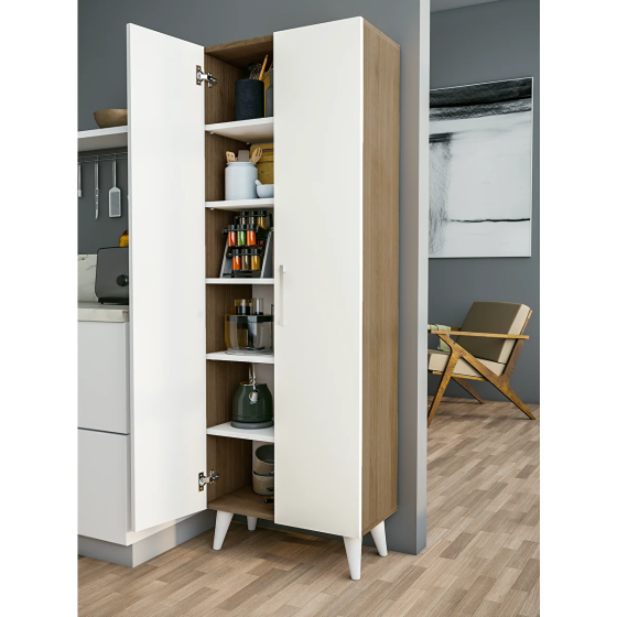 Montenero Multi-Purpose Cabinet Glossy White-marbella Pantry Cabinet Food Cabinet Kitchen Cabinet Istanbul