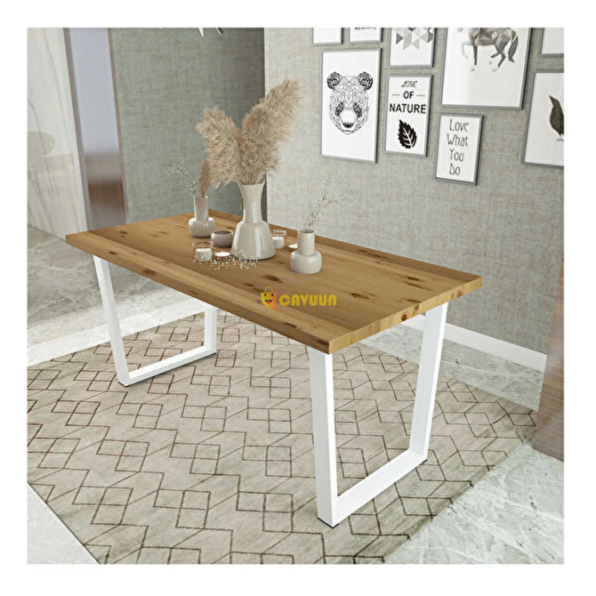 Woodesk Tuana Solid Natural Color Dining Table 140x70, Cpt7297-140 140x70 cm Istanbul - photo 1