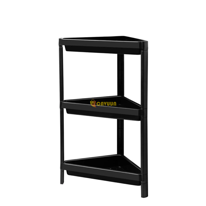 Mithra Life 3 Tier Triangle Plastic Black Bathroom Kitchen Shelf Mit1060 Istanbul - photo 2