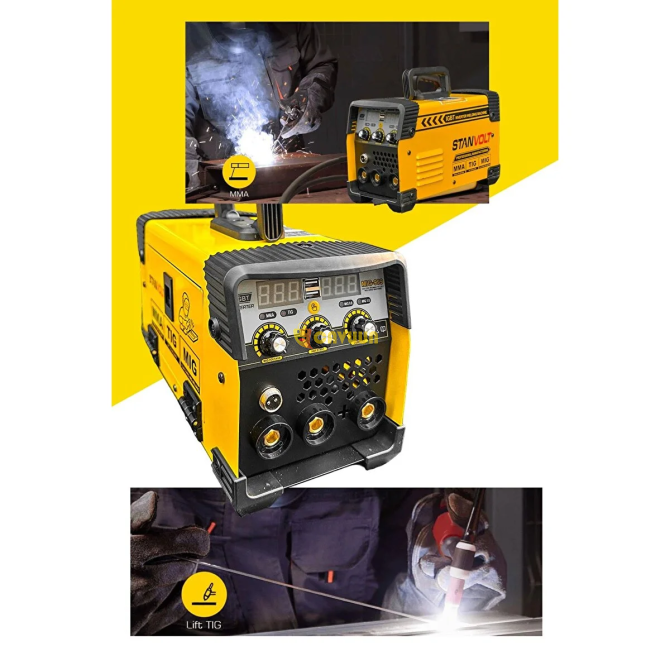 Stanvolt 3 Function Gasless Gas Welding Machine Including Mig Tig Mma Torches Italian Production Istanbul - photo 4