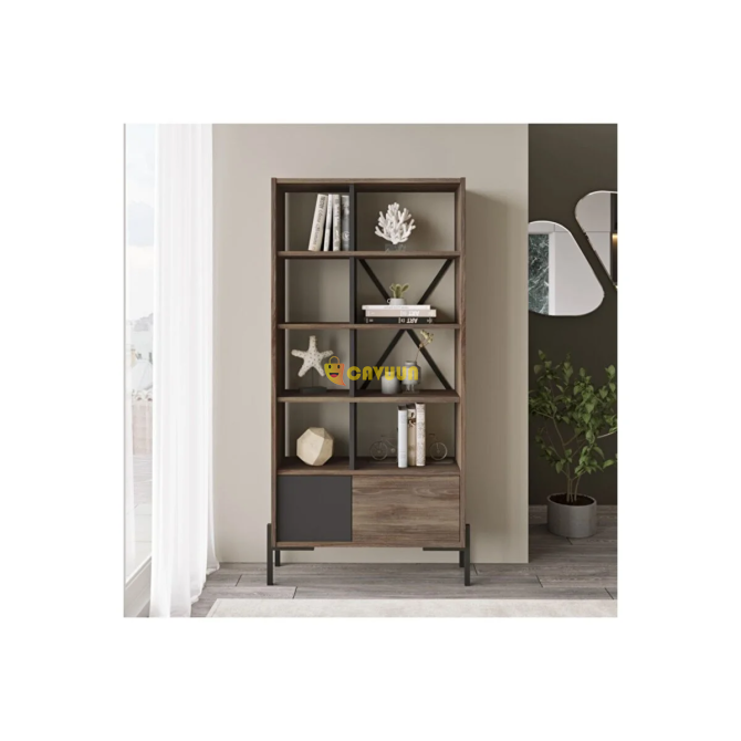 L'occi Concept Sahara Covered Bookcase Metal Legs Coffee-anthracyt Sh1-ca Стамбул - изображение 2