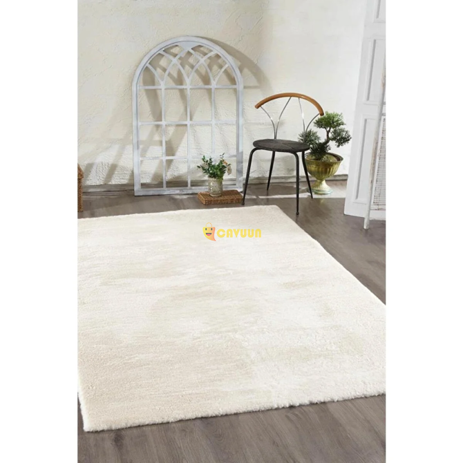 Ковер Carpettex из овечьего плюша и меха кролика, мягкий ковер для гостиной 60x120, кремовый 60x120 см Стамбул - изображение 2