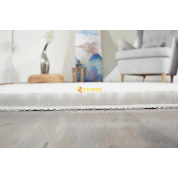 Ковер Carpettex из овечьего плюша и меха кролика, мягкий ковер для гостиной 60x120, кремовый 60x120 см Стамбул - изображение 3