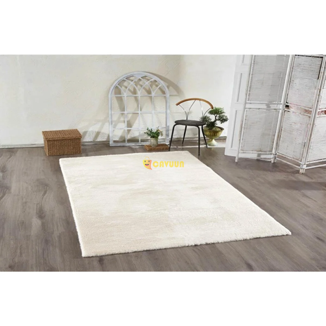 Ковер Carpettex из овечьего плюша и меха кролика, мягкий ковер для гостиной 60x120, кремовый 60x120 см Стамбул - изображение 1