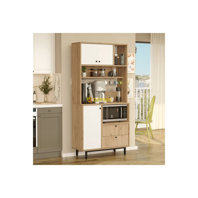 L'occi Concept Modway Series Coffee Corner Multi-Purpose Cabinet Kitchen Cabinet Basket-white Md4-sw Стамбул - изображение 2