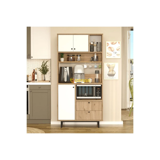 L'occi Concept Modway Series Coffee Corner Multi-Purpose Cabinet Kitchen Cabinet Basket-white Md4-sw Istanbul - photo 1