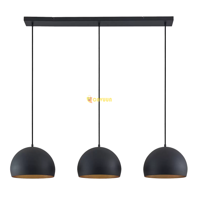 Lindby Tarjei pendant lamp, 120 cm, black-gold, steel Gazimağusa - photo 3