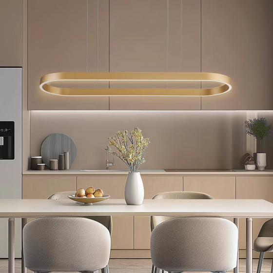 Lucande Smart LED pendant lamp Melinay, gold, CCT, Tuya Gazimağusa