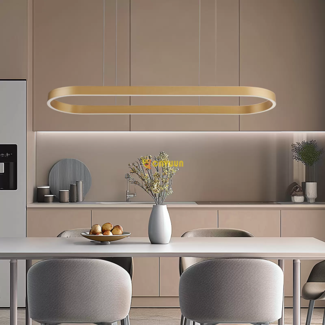 Lucande Smart LED pendant lamp Melinay, gold, CCT, Tuya Gazimağusa - photo 2