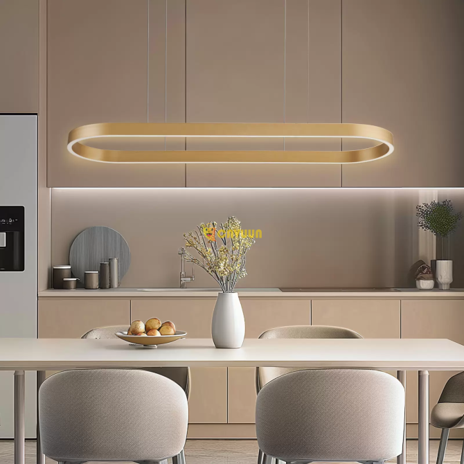 Lucande Smart LED pendant lamp Melinay, gold, CCT, Tuya Gazimağusa - photo 1