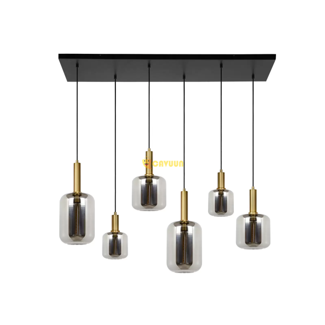 Joanet pendant lamp, smoke grey/black, glass, 132 cm long Gazimağusa - photo 3