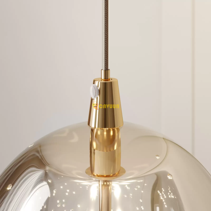 Hanging lamp Hayley, LED, 5 lights, round, gold Gazimağusa - photo 8