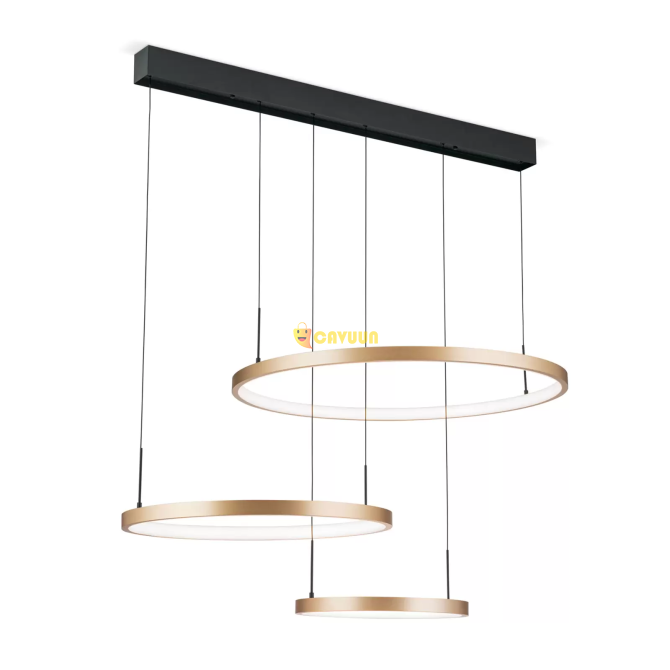 Pendant lamp Sphere, LED, 3-lamps, black/gold Gazimağusa - photo 3