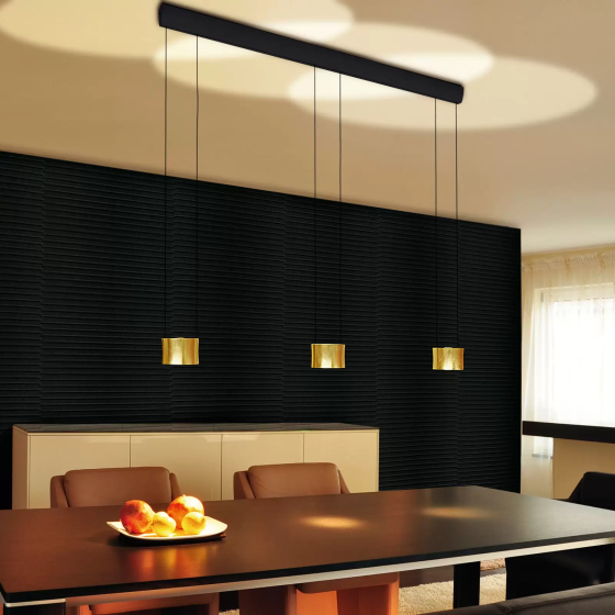 Bankamp Impulse LED pendant lamp 3-lamps gold Gazimağusa