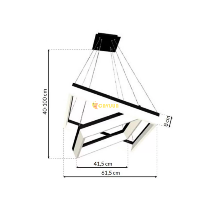 Nero pendant lamp, plastic, black, 2-lamp, 80 W Gazimağusa - photo 4