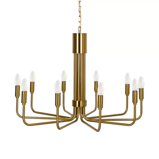 Lindby chandelier 10-lamps, brass Gazimağusa