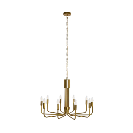 Lindby chandelier 10-lamps, brass Gazimağusa