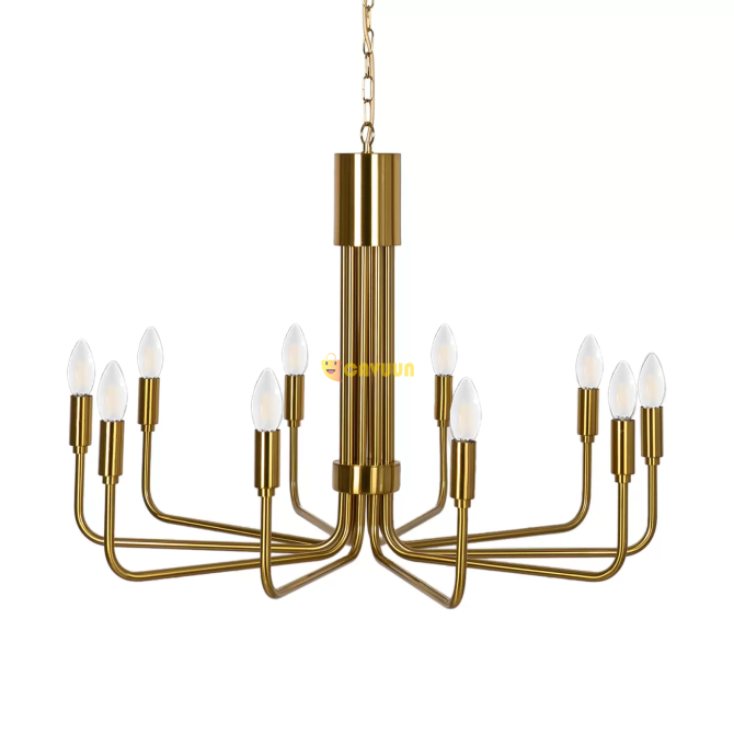 Lindby chandelier 10-lamps, brass Gazimağusa - photo 5