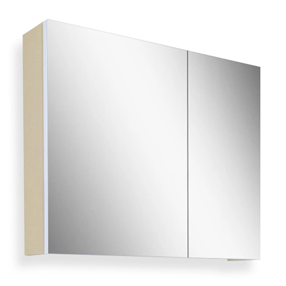 Teta Home Tokyo 80cm MDF Bathroom Top Mirrored Cabinet Cream-white Istanbul