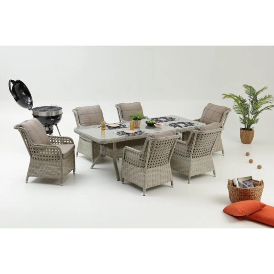 Divona Home Genoa Garden Table Set for 6 People Стамбул