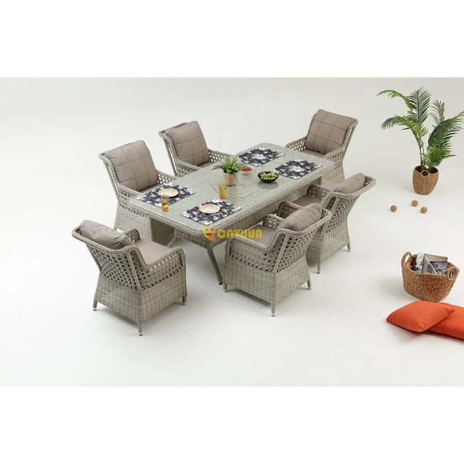 Divona Home Genoa Garden Table Set for 6 People Istanbul - photo 3