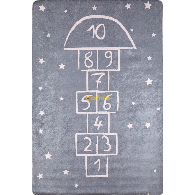 Children's Carpet and Baby Carpet Washable Non-Slip Base Numbers Gray Pink Digital Printed Carpet Istanbul - photo 1