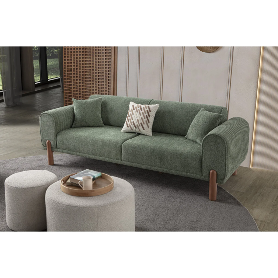 Edsy Home Harmony 3-Seater Sofa Set Green Istanbul