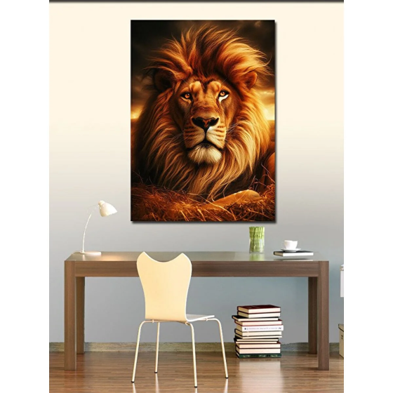 Tablomega Canvas Print Male Lion 70x100 cm Istanbul