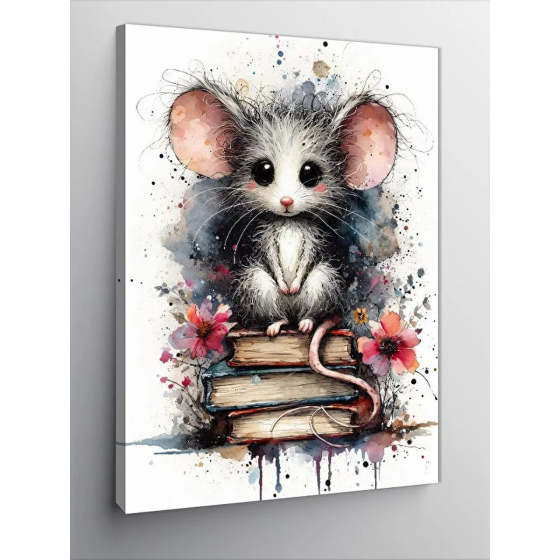 Tablomega Canvas Print Books And Mouse 100x140 cm Стамбул