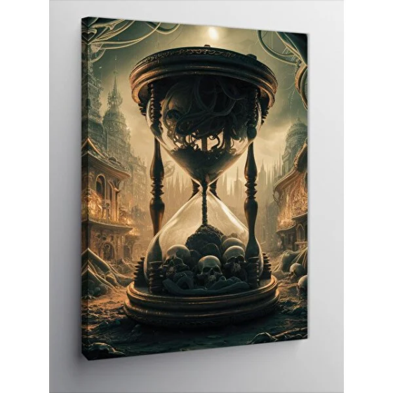 Tablomega Canvas Print Skull Hourglass 100x140 cm Istanbul