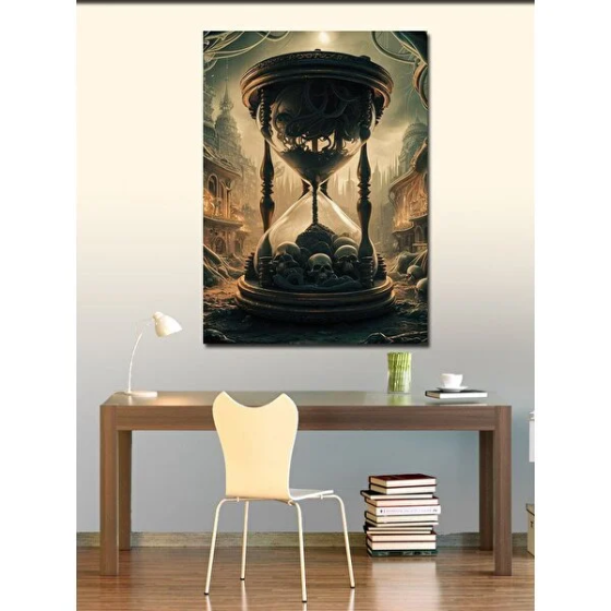 Tablomega Canvas Print Skull Hourglass 100x140 cm Istanbul