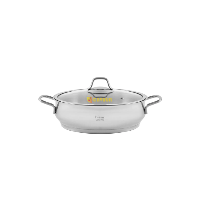 Hisar Optima Bergama Flat Steel Pot - Inox - 24 cm Istanbul - photo 1