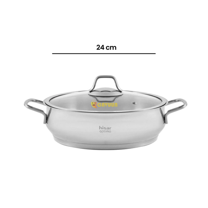 Hisar Optima Bergama Flat Steel Pot - Inox - 24 cm Istanbul - photo 2