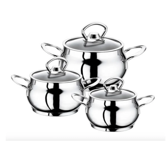 Bambum Rose 6 Piece Deep Sphere Cookware Set - Inox Стамбул