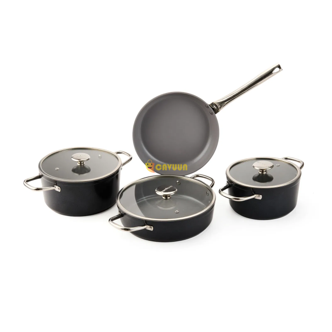 Bambum Voyage 7 Piece Ceramic Coated Cookware Set - Black Istanbul - photo 2