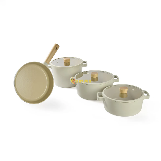 Neoflam Fika 7 Piece Pots and Pans Set - Beige Istanbul - photo 2