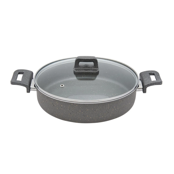 Mehtap Granite Karniyarık Pot - Gray - 28 cm Стамбул