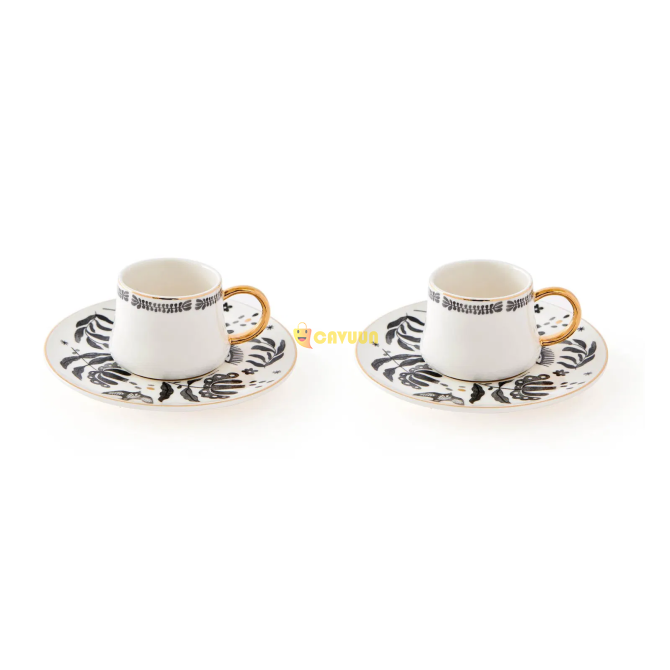 Emsan Artisan New Bone 4 Piece Coffee Cup Set Istanbul - photo 1