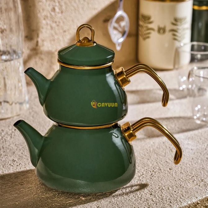 Emsan Artisan Enamel Mini Teapot Set - Green Istanbul - photo 2