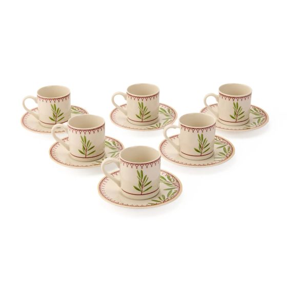 Porsima Flores 12 Piece Coffee Cup Set - Colorful Стамбул