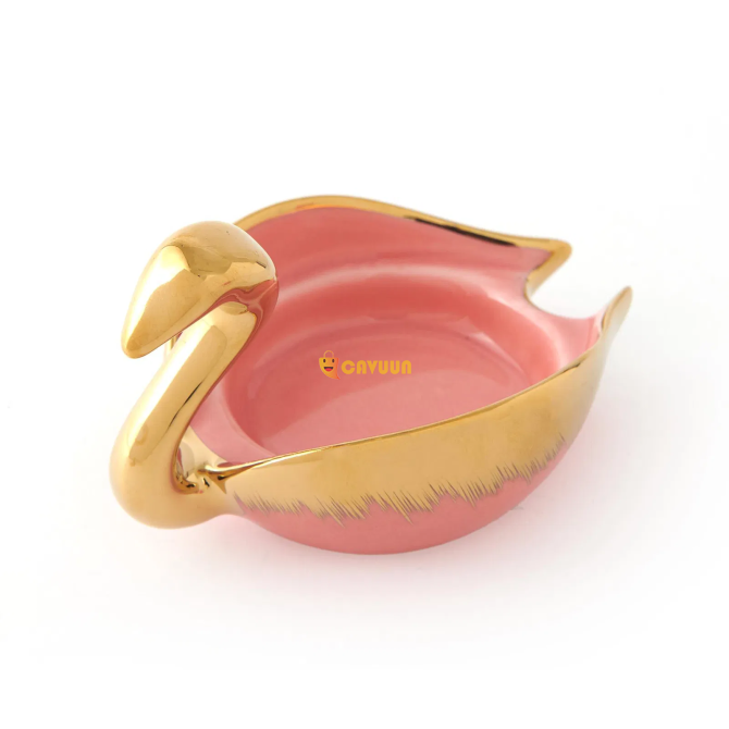 Perotti Set of 2 Gold Swan Coffee Cups - Pink - 90 ml Istanbul - photo 5