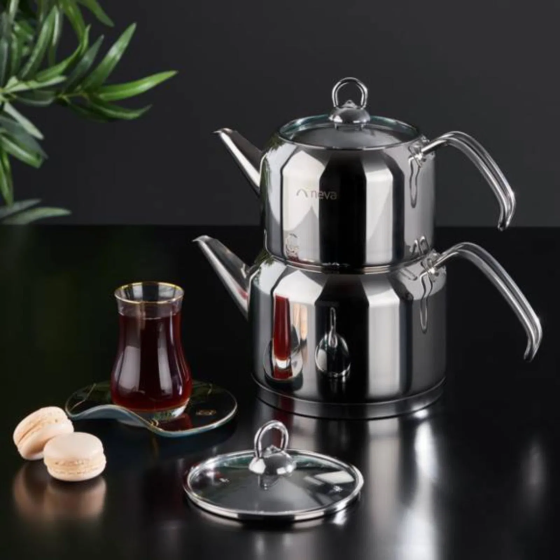 Neva N3492 Galaxy Medium Steel Teapot - Gray Стамбул