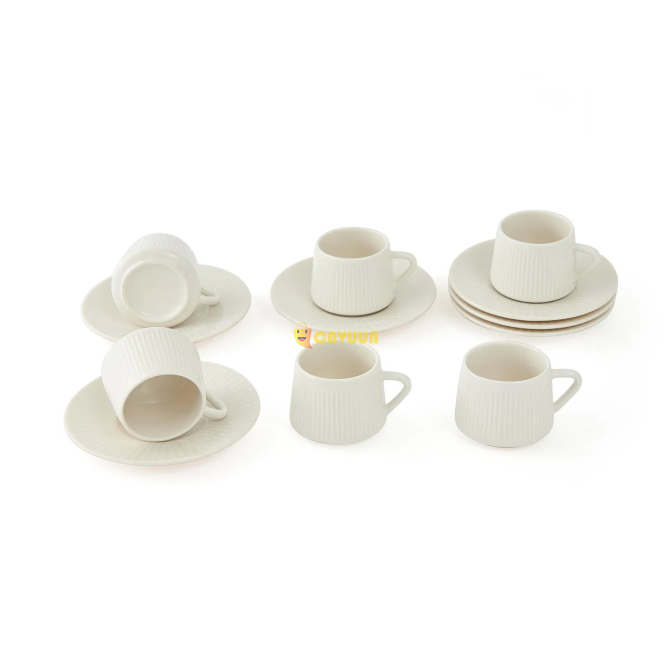 Bambum Lara Verti 12 Piece Coffee Cup Set - White Istanbul - photo 3