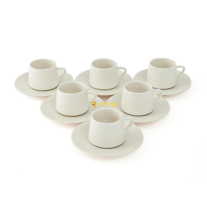 Bambum Lara Verti 12 Piece Coffee Cup Set - White Istanbul - photo 2