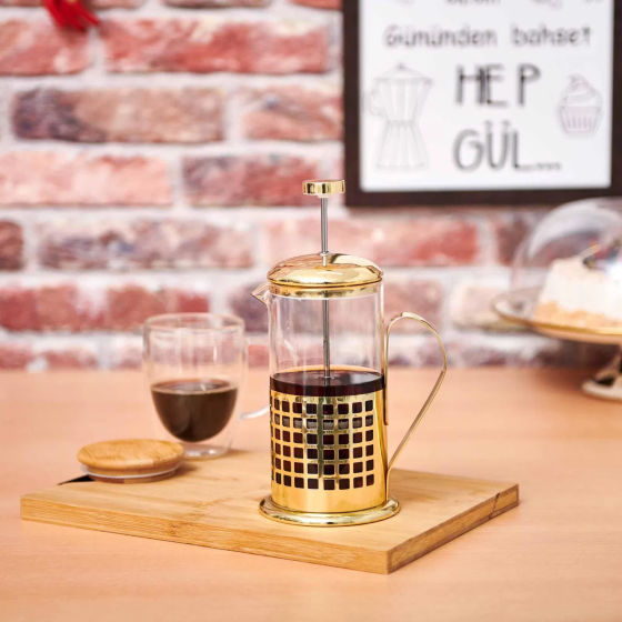 Glass In Love Gold French Press - 600 ml Istanbul